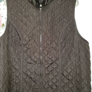 3x soft black quilted sleeveless vest